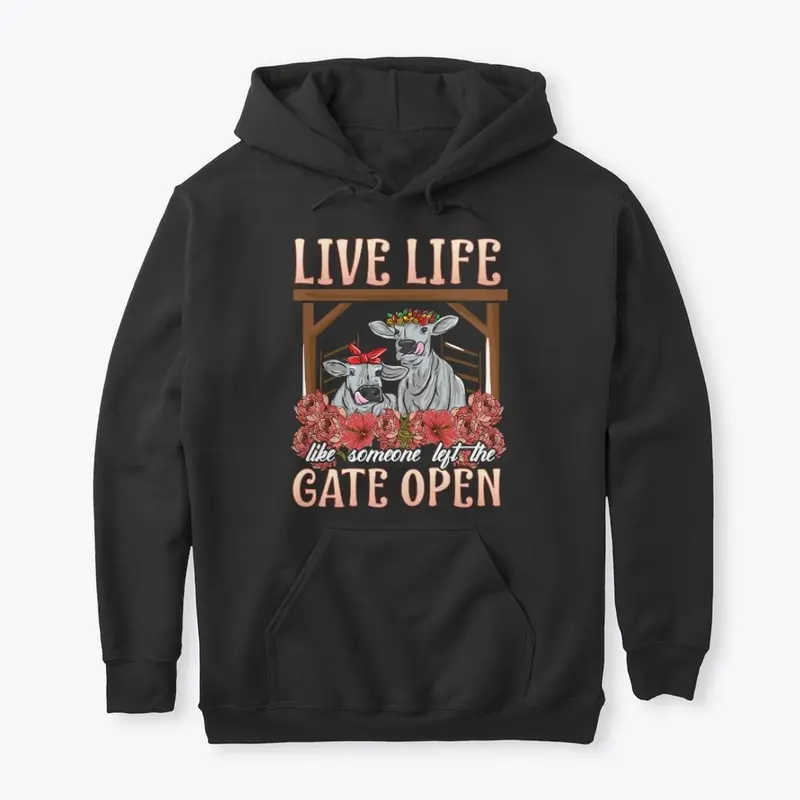 Funny Cow Lover Gift, Left The Gate Open