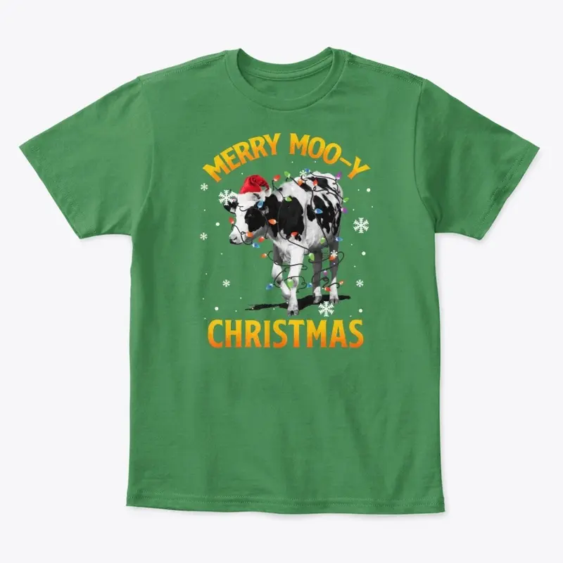 Cow Lover Gift - Merry Moo-y Christmas