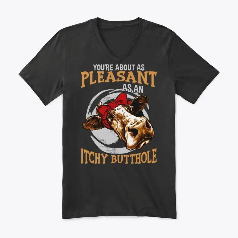 Funny Cow Lover Gift - As Itchy Butthole