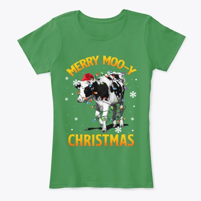 Cow Lover Gift - Merry Moo-y Christmas