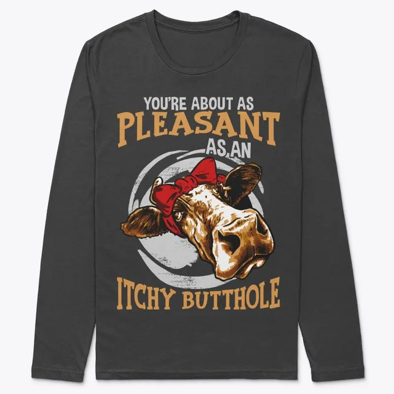 Funny Cow Lover Gift - As Itchy Butthole