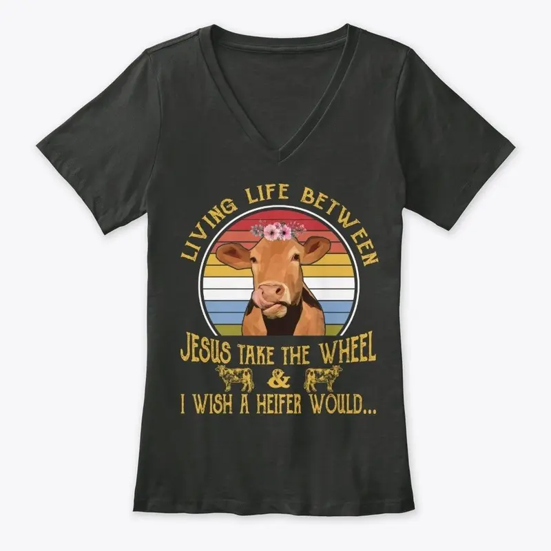 Heifer Lover Gift - Living Life Between