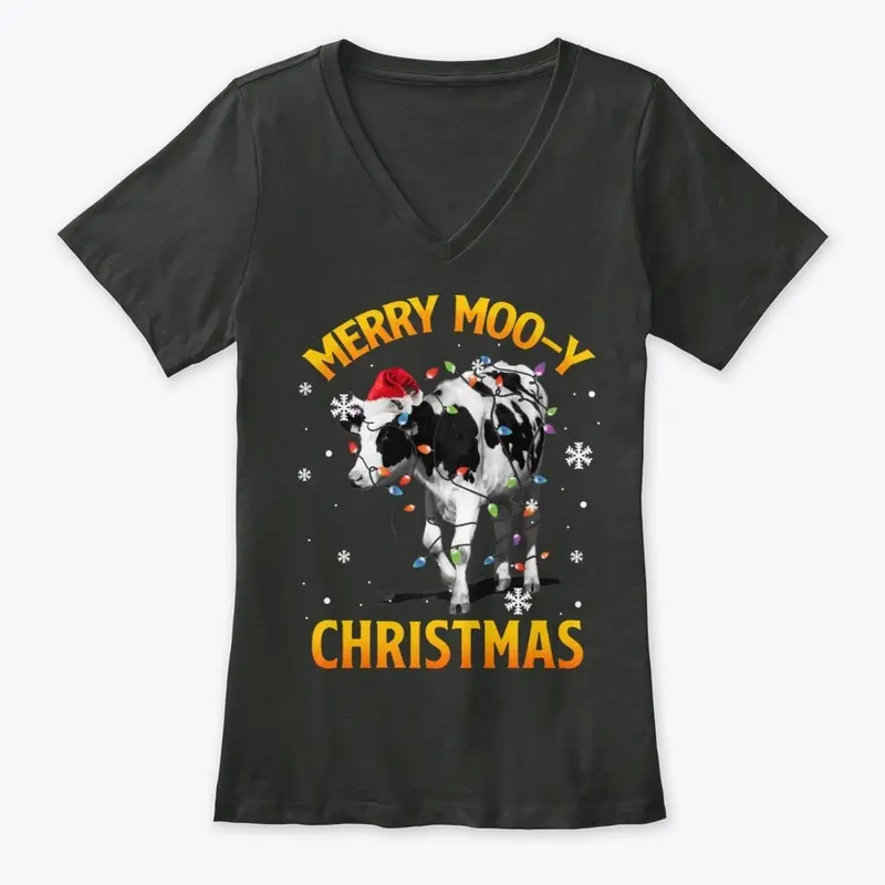 Cow Lover Gift - Merry Moo-y Christmas